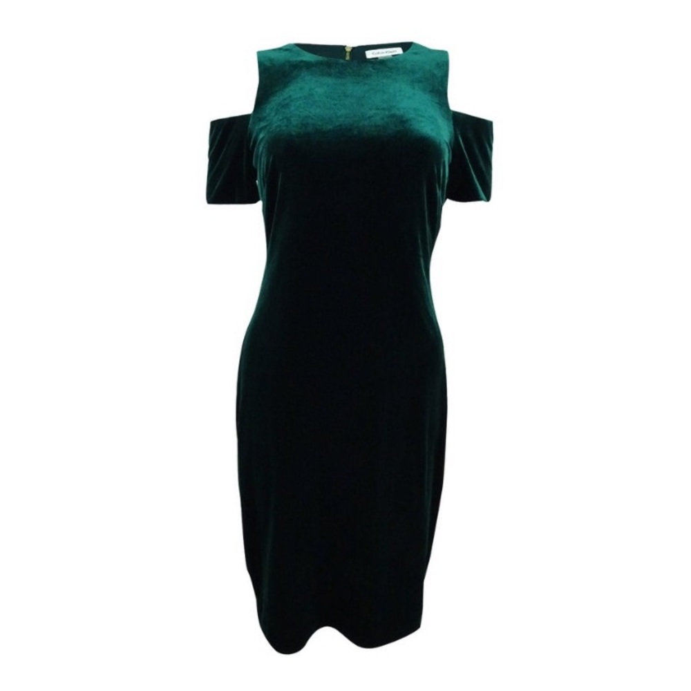 Velvet Cold-Shoulder Dress